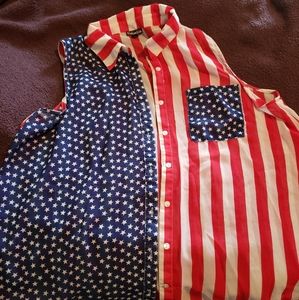 American Flag Sleeveless Top